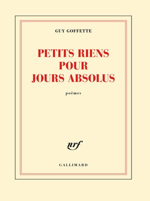 cover image of Petits riens pour jours absolus